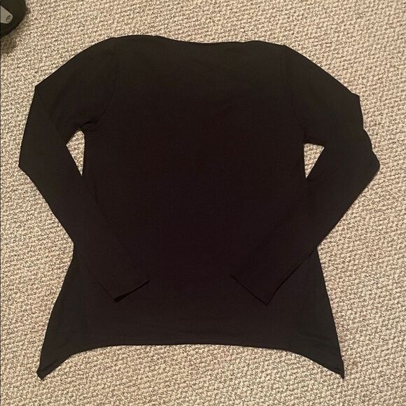 Roper Black Long Sleeve Tee with Red and Gray Accents - Picture 4 of 4